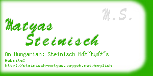 matyas steinisch business card